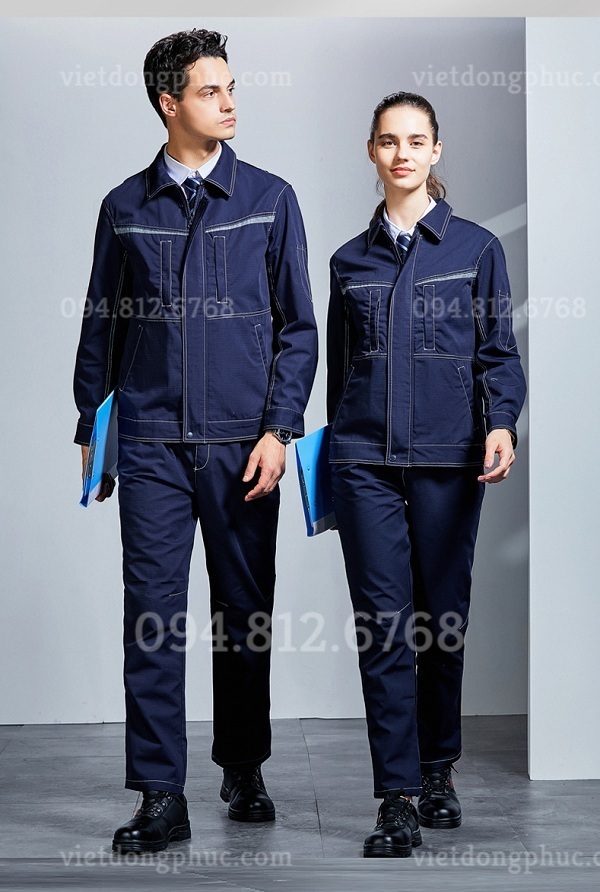 Mẫu áo bảo hộ công nhân trẻ trung, khỏe khoắn, và thời trang 29d