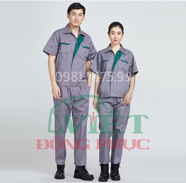 Mẫu quần áo công nhân  bền đẹp, an toàn, giá tốt nhất 16s