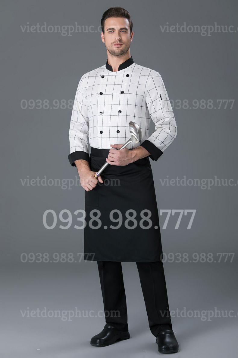 Mẫu áo đầu bếp nam thiết kế ấn tượng cho Nhà hàng- Khách sạn - 2